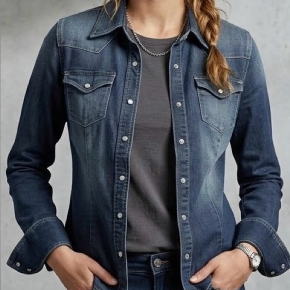 Express Women's Dark Blue Denim Jean Jacket